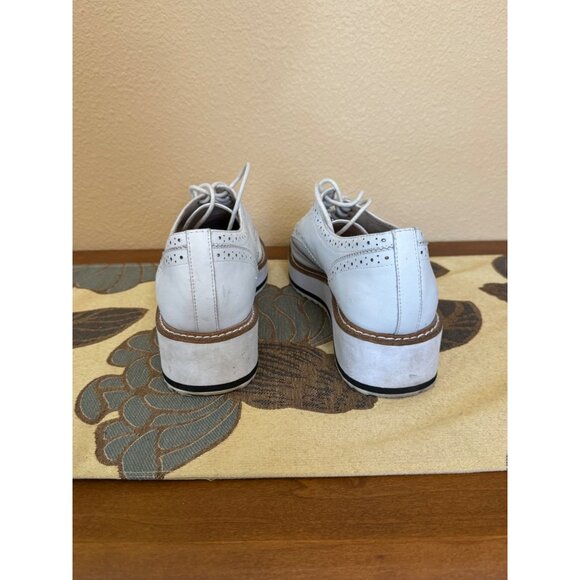 Shellys London Emmas Leather Brogue Oxfords Women's White Size 10/41 - Picture 3 of 9